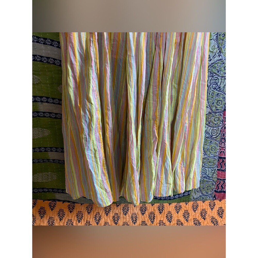 Free People Citrus Combo Poplin Dream Weaver Boho Maxi Dress Size Extra Large - Picture 9 of 16